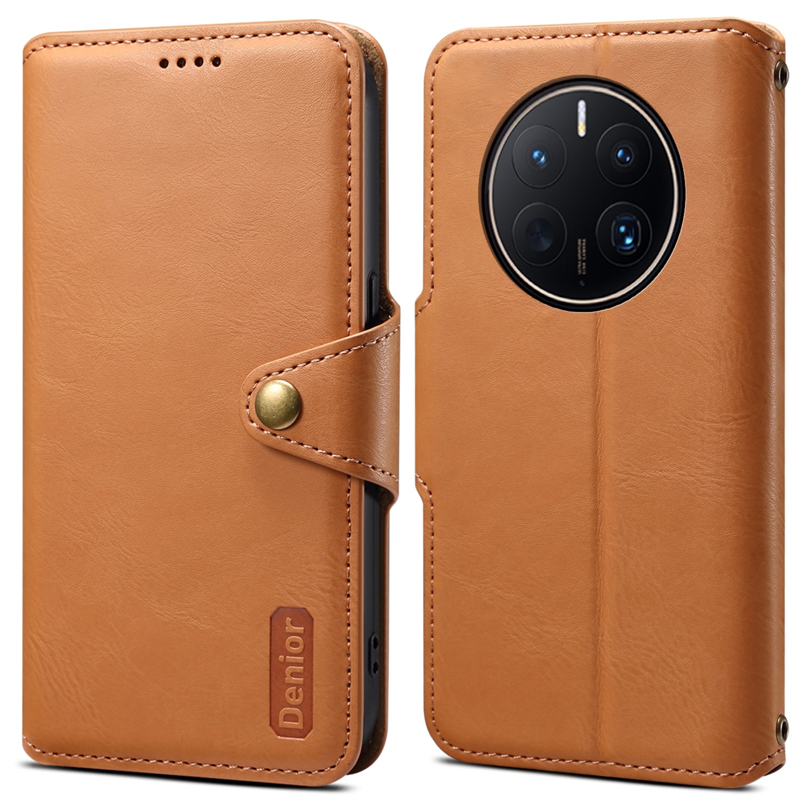 DENIOR For Huawei Mate 50 Pro 4G Wallet Case Cowhide Texture Leather + TPU Phone Cover DENIOR For Huawei Mate 50 Pro 4G Wallet Case Cowhide Texture Leather + TPU Phone Cover